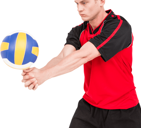 transparent image of sportsman playing volleyball in dynamic action - Download Free Stock Videos Pikwizard.com