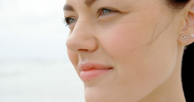 Close-up of Woman's Contemplative Face - Download Free Stock Images Pikwizard.com