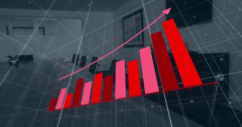 Rising Business Graph and Data Analytics in Modern Office - Download Free Stock Images Pikwizard.com