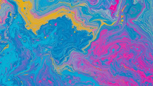 Vibrant Abstract Marbled Swirl with Bold Colors