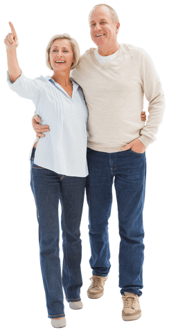 Happy Mature Couple Posing with Smiles Transparent - Download Free Stock Videos Pikwizard.com