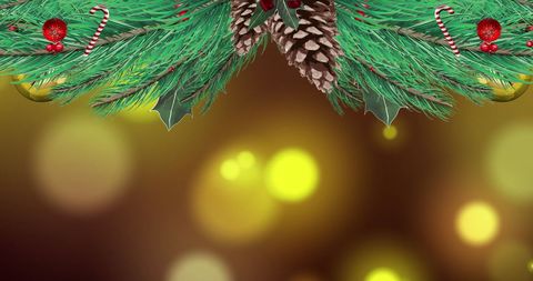 Festive Christmas Wreath with Pinecones and Candy Canes