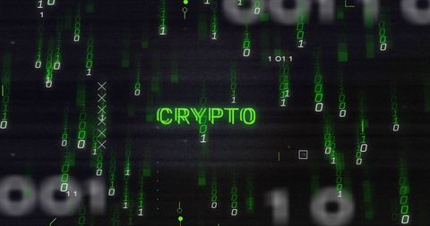Digital Cryptocurrency Blockchain with Binary Code - Download Free Stock Images Pikwizard.com