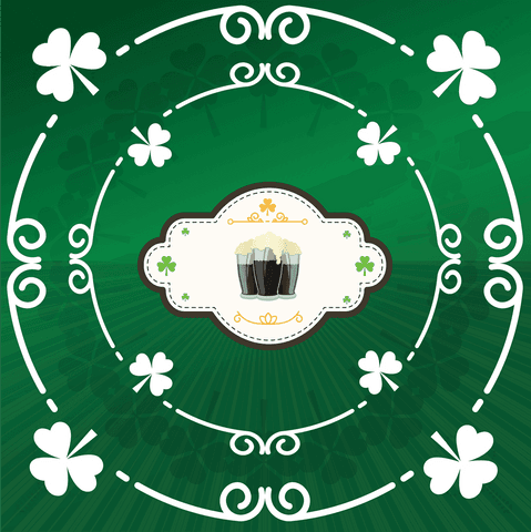 Transparent st. Patrick's day clover and beer vector