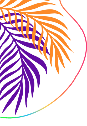 tropical orange and purple palm fronds on transparent background - Download Free Stock Videos Pikwizard.com