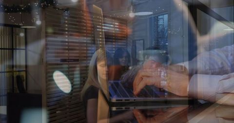 Collaborative business networking with digital data concept