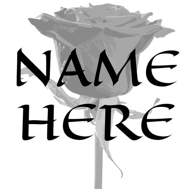 Elegant Monochromatic Rose Template for Personalization - Download Free Stock Templates Pikwizard.com