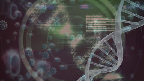 Futuristic DNA Sequencing and Biotechnological Data Concept