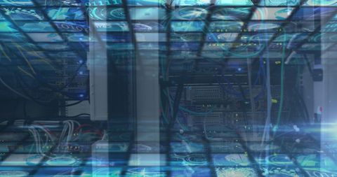 Digital Interface and Global Connections in Empty Server Room - Download Free Stock Images Pikwizard.com
