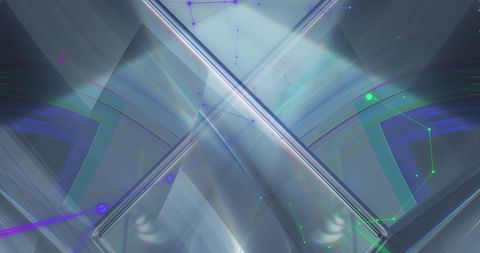 Futuristic Abstract Geometric Background with Light Flare Effects