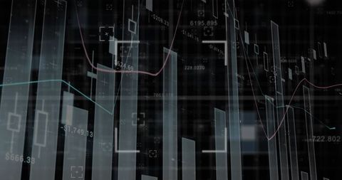 Digital Financial Charts and Graphs with Overlay
