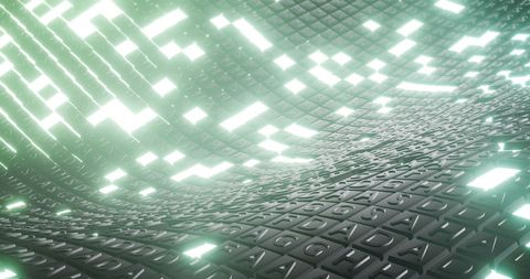 Futuristic Digital Tile Surface with Network Light Effects - Download Free Stock Images Pikwizard.com