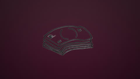 Stack of Currency Notes with Purple Background