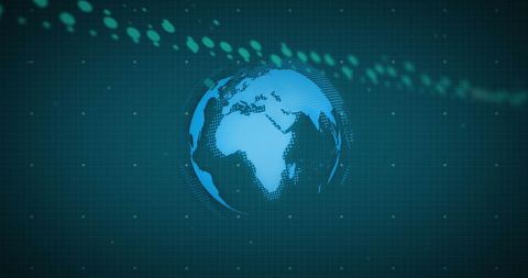 Digital Earth Hologram with Circuit Board Pattern - Download Free Stock Images Pikwizard.com