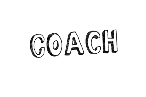 Digital coach text on transparent background sport concept