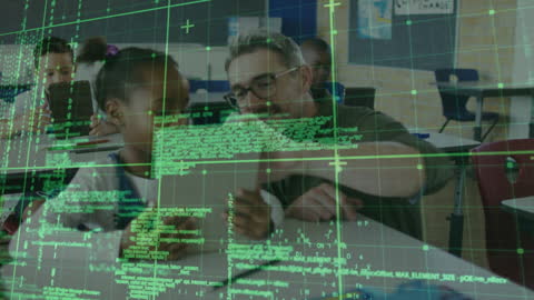 Data Processing Overlay on Children Learning with Tablets