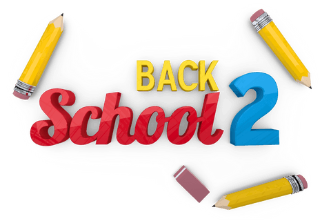 colorful back to school 2d text with pencils on transparent background - Download Free Stock Videos Pikwizard.com