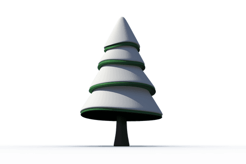 Simplistic Snowy Tree Illustration on Transparent Background - Download Free Stock Videos Pikwizard.com