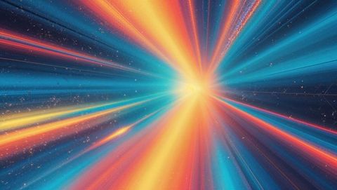 Vibrant Cosmic Burst with Multicolored Rays in Space - Download Free Stock Images Pikwizard.com