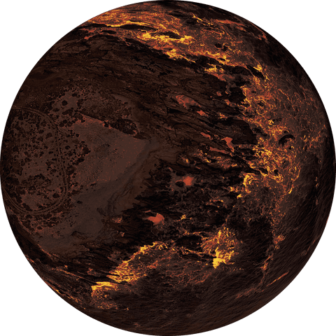 Transparent Fiery Lava Planet Creating Intense Atmosphere - Download Free Stock Videos Pikwizard.com