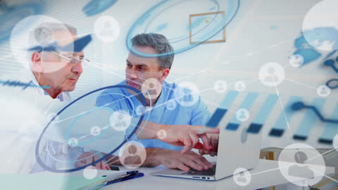 Connected Doctors Collaborating on Digital Medical Network