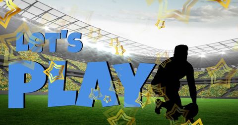 Exciting sports event at modern stadium