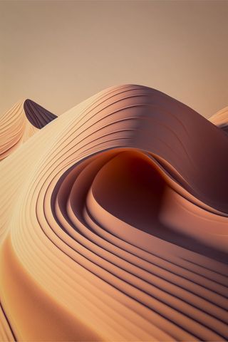 Surreal otherworldly desertic landscape