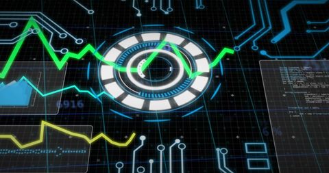 Futuristic Interface with Data Analytics and Tech Connections - Download Free Stock Images Pikwizard.com