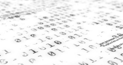 Abstract Data Processing Binary Code on White Background - Download Free Stock Images Pikwizard.com