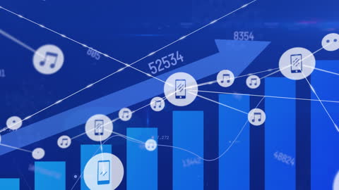 Digital Interconnected Financial Data Analysis Concept