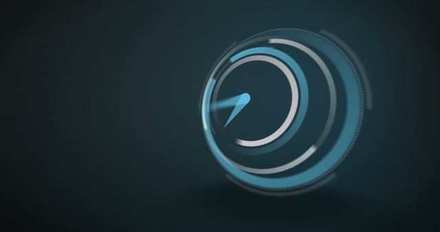 Blue clock ticking at speed on dark background - Download Free Stock Photos Pikwizard.com