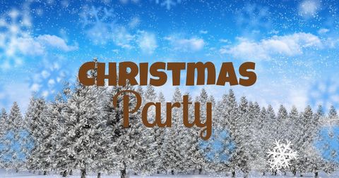 Festive Christmas Party in Winter Wonderland