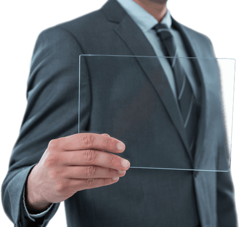 businessman holding transparent digital tablet innovation - Download Free Stock Videos Pikwizard.com
