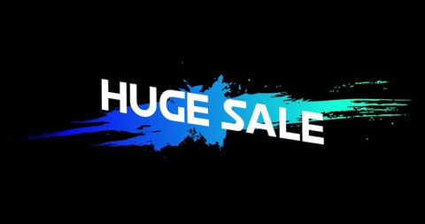 Vibrant Neon Huge Sale Advertisement in Retro Style - Download Free Stock Images Pikwizard.com