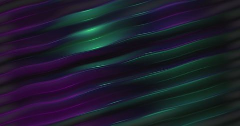 Glowing Multicolored Wave Patterns Over Black Background