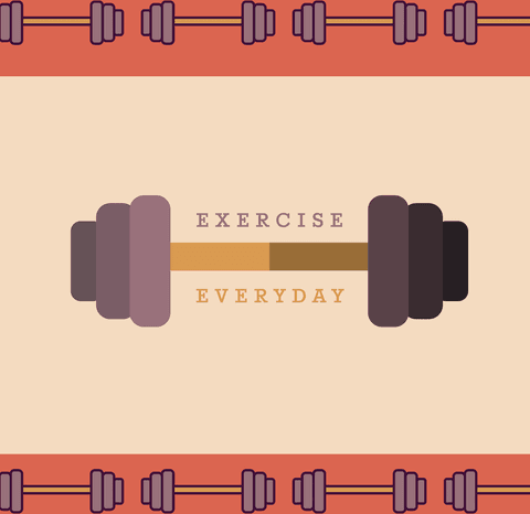 inspirational fitness illustration with exercise dumbbell in gradient design - Download Free Stock Videos Pikwizard.com