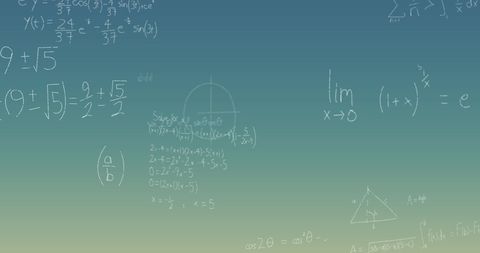 Mathematical Equations on Blue Gradient Background - Download Free Stock Images Pikwizard.com