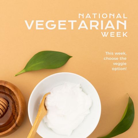 National vegetarian week celebration with yogurt and honey