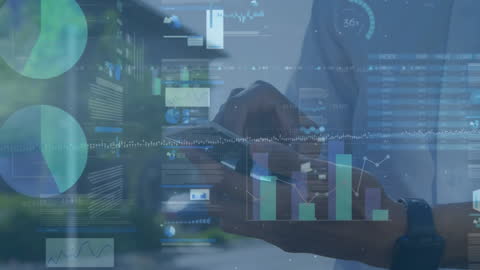 Modern Businessman Analyzing Financial Data Projections