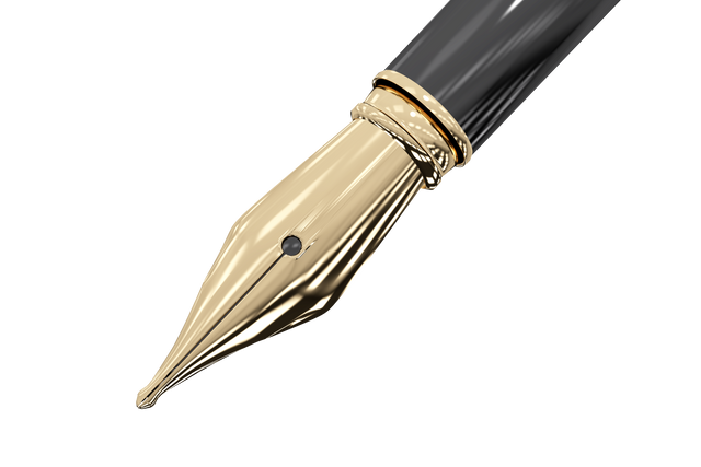 Close-Up Transparent Gold-Tipped Black Fountain Pen Writing Implement - Download Free Stock Videos Pikwizard.com