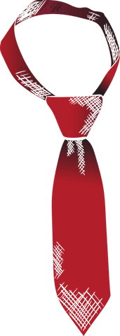 Red tie on transparent background for business lifestyle designs