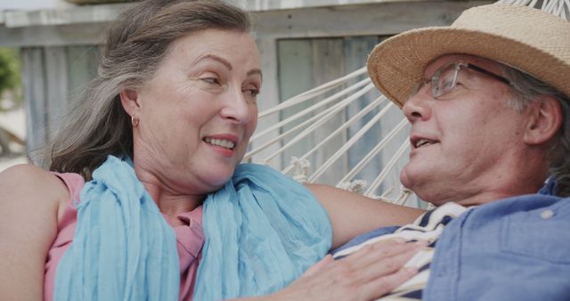 Older Couple Relaxing in Hammock, Expressing Love and Joy - Download Free Stock Images Pikwizard.com