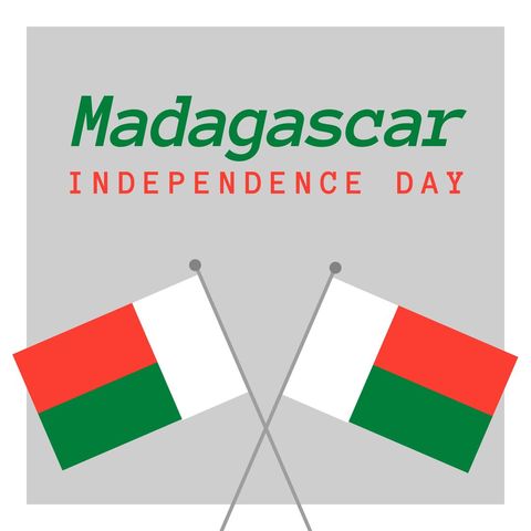 madagascar independence day flags on grey background - Download Free Stock Templates Pikwizard.com