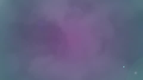 Mystical Glowing Pink Lightning in Foggy Clouds