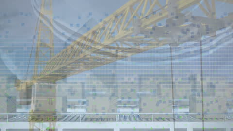 Composite of Logistics and Construction with Digital Overlay