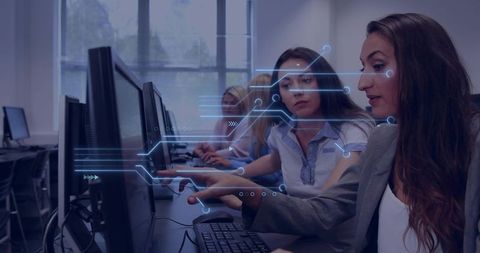 Professional Training Team Integrating Technology with Circuit Overlay