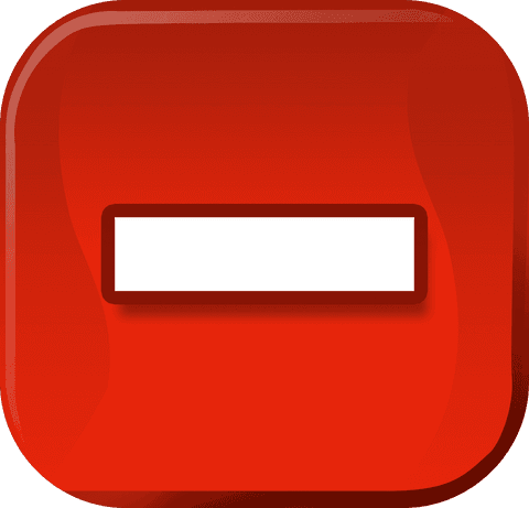 Close-up of Transparent Red Polygon Sign with White Minus Symbol - Download Free Stock Videos Pikwizard.com