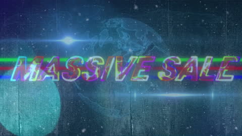 Dynamic Massive Sale Banner with Spinning Globe