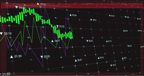 Digital Financial Data Graph on Black Screen Background - Download Free Stock Images Pikwizard.com