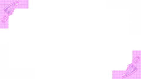 Vibrant Sneaker Graphic Border on Transparent Background with Grid - Download Free Stock Videos Pikwizard.com